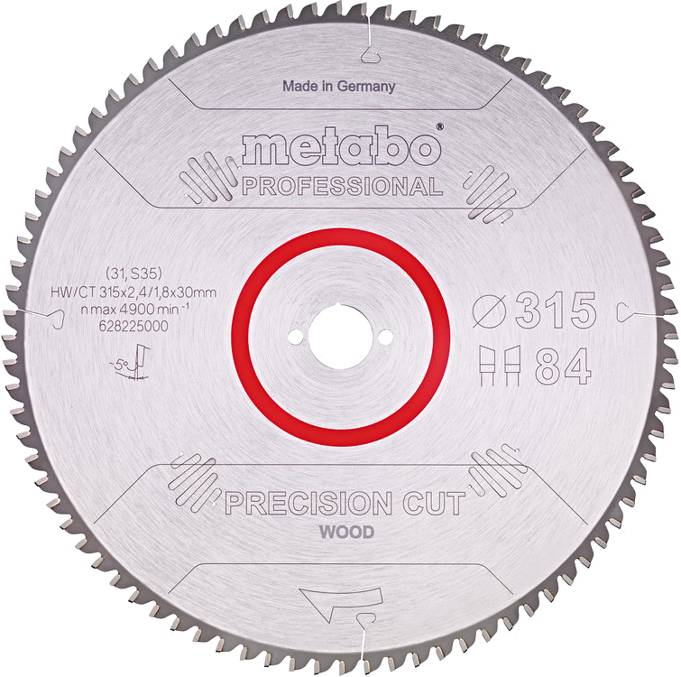 METABO pilový kotouč Precision Cut Wood Prof. 315x30mm (84 zubů)