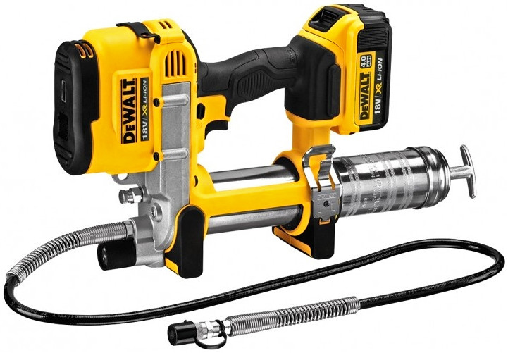 DeWALT DCGG571M1 aku mazací lis (1x 4,0 Ah)