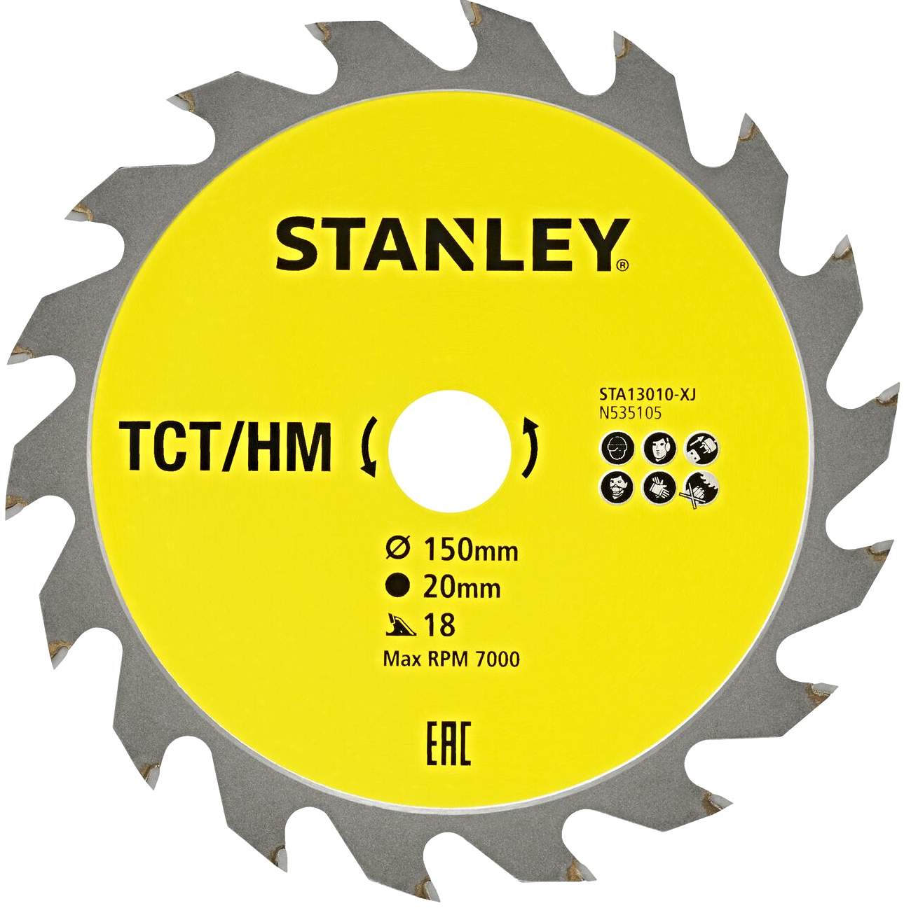 Levně STANLEY pilový kotouč TCT/HM 150x20mm (18Z)