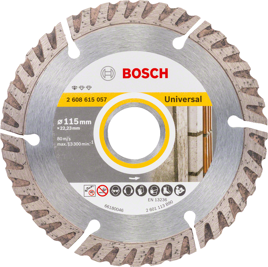 BOSCH 115x22,23 diamantový řezný kotouč Standard for Universal (1 ks)