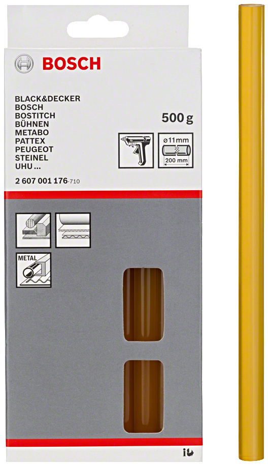 Levně BOSCH 11x200mm dlouhé lepicí tyčinky (žluté), 25 ks