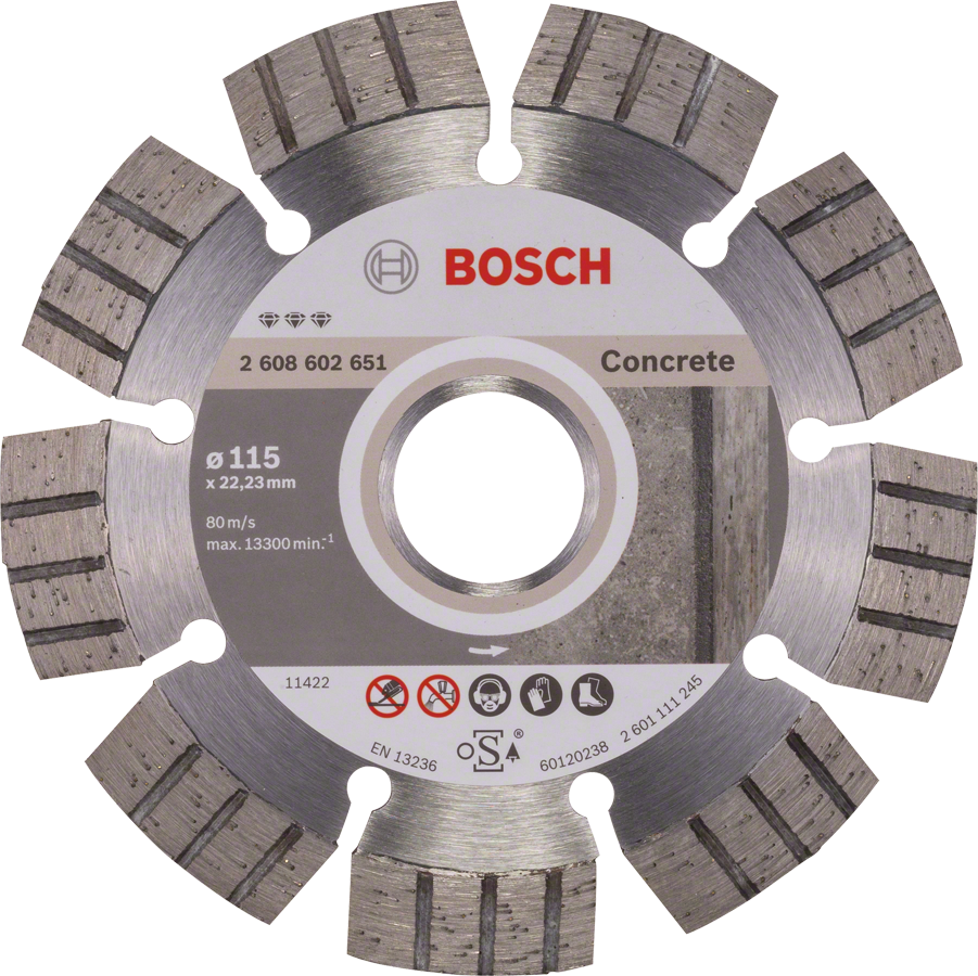 Levně BOSCH 115x22,23mm DIA kotouč na rychlé řezání betonu Best for Concrete 115mm (2.2 mm)