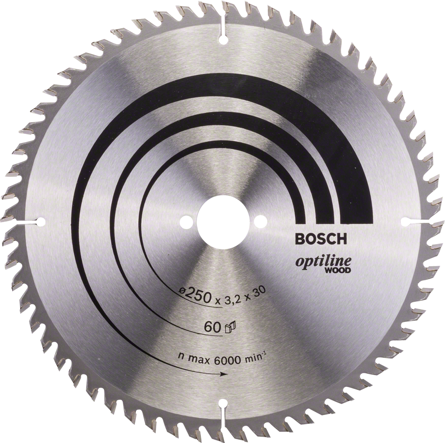 Levně BOSCH Optiline Wood kotouč na dřevo 250x30mm (60Z)