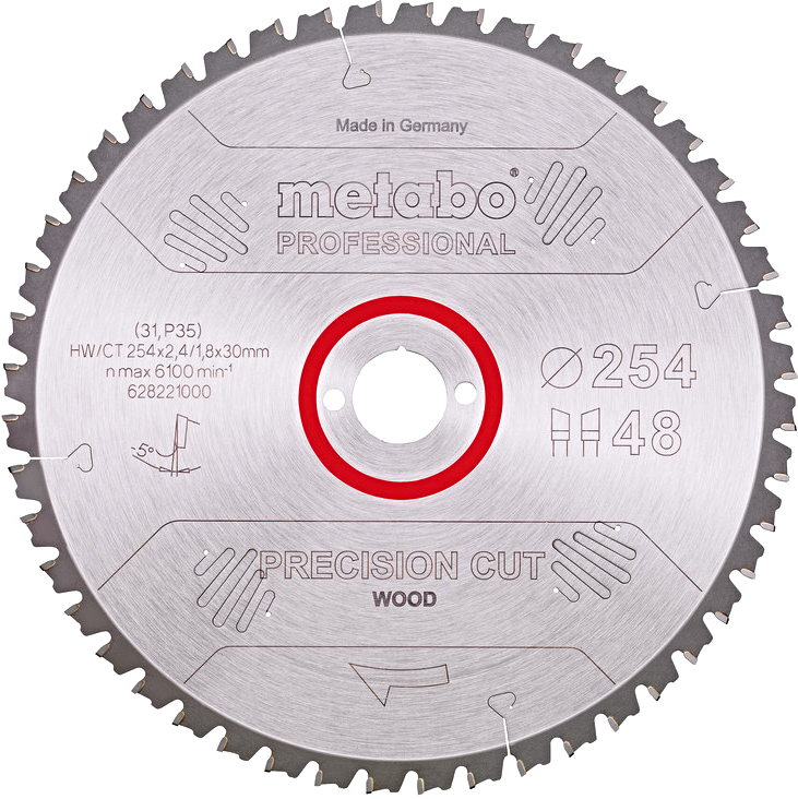 Levně METABO pilový kotouč Precision Cut Wood Prof. 254x30mm (48 zubů)