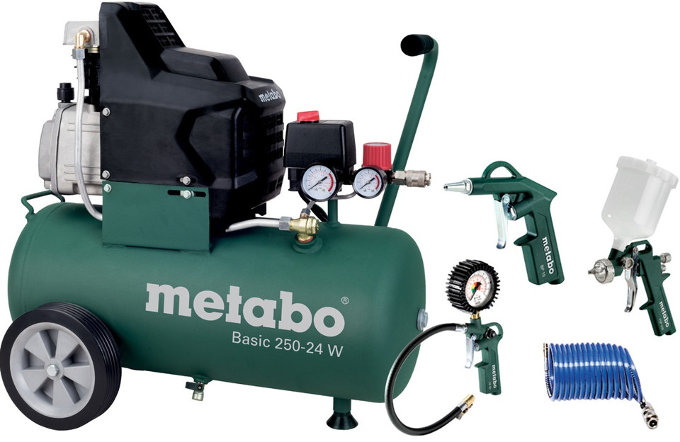 Levně METABO Basic 250-24 W olejový kompresor + příslušenství LPZ 4