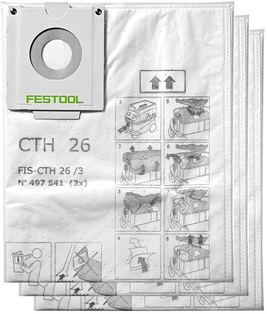 Levně FESTOOL FIS-CTH 26/3 filtrační sáčky pro CTH 26 (3 ks)