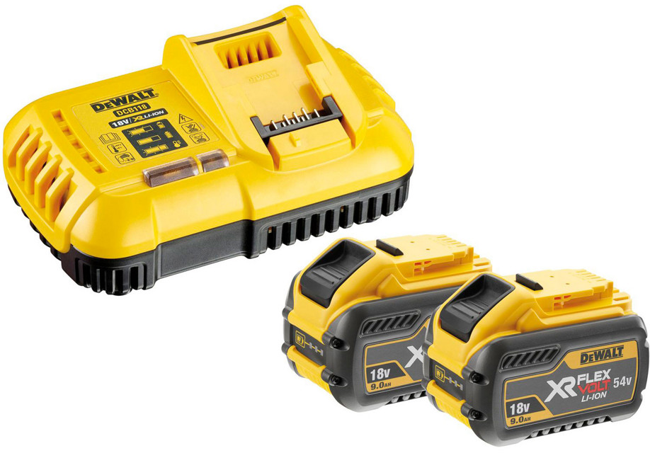 DeWALT DCB118X2 FlexVolt 54V sada nabíječka DCB118 + 2x baterie 9,0 Ah