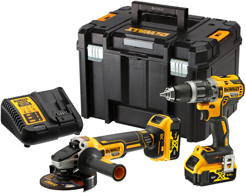 Levně DeWALT DCK2080P2T DCD796 + DCG405 - bezuhlíková sada aku nářadí