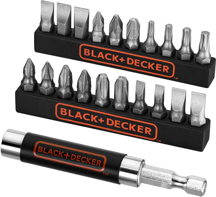 Levně BLACK+DECKER BLACK and DECKER A7074 21dílná sada bitů + magnetický držák