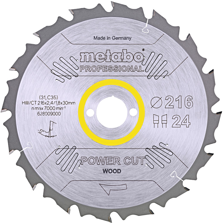 Levně METABO Power Cut Wood Professional 216x30mm (24Z)