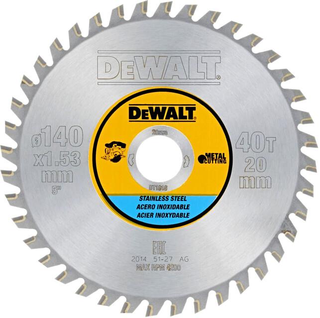 Levně DeWALT DT1918 pilový kotouč na nerez 140x20mm