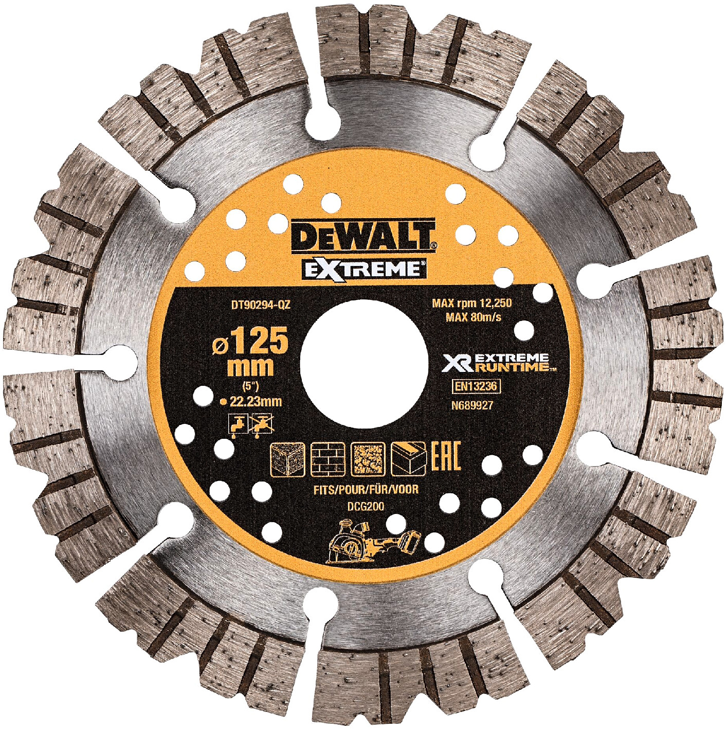 Levně DeWALT DT90294 DIA 125x22,23mm DIA kotouč pro drážkovací frézku DCG200 (1 ks)