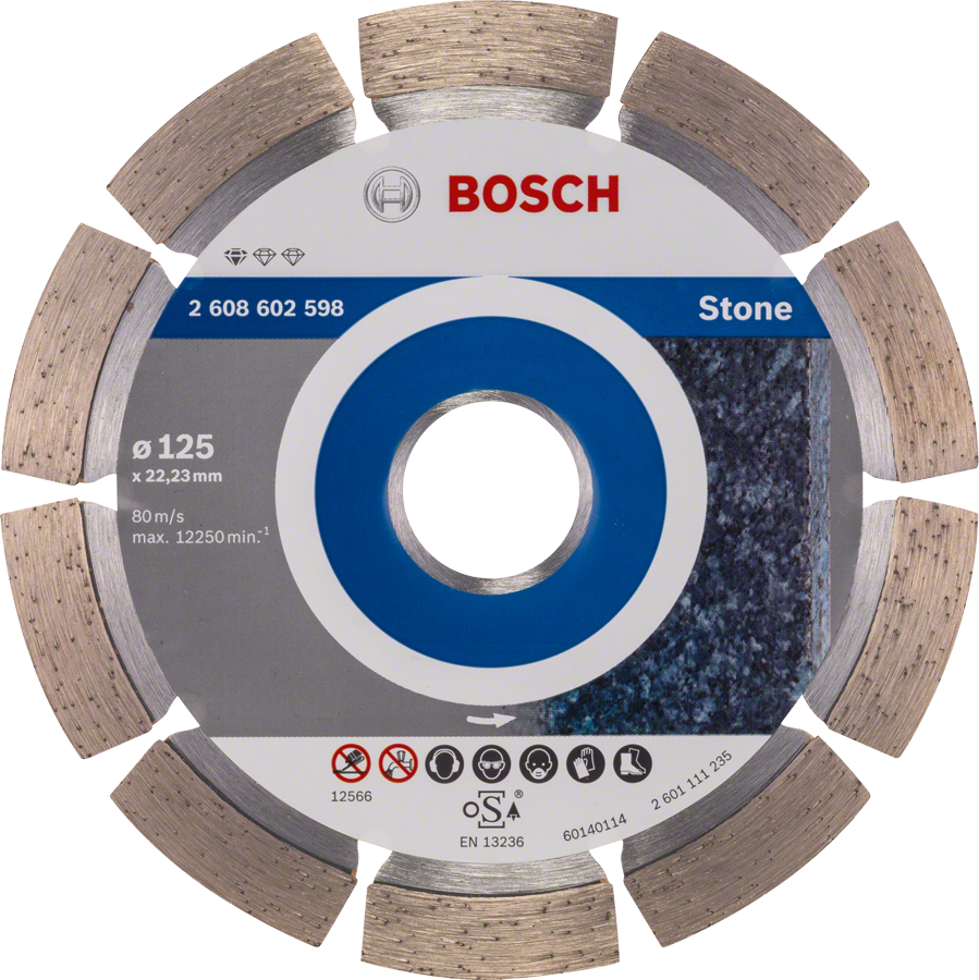 BOSCH 125x22,23mm DIA kotouč na kámen a žulu Standard for Stone (1,6 mm)