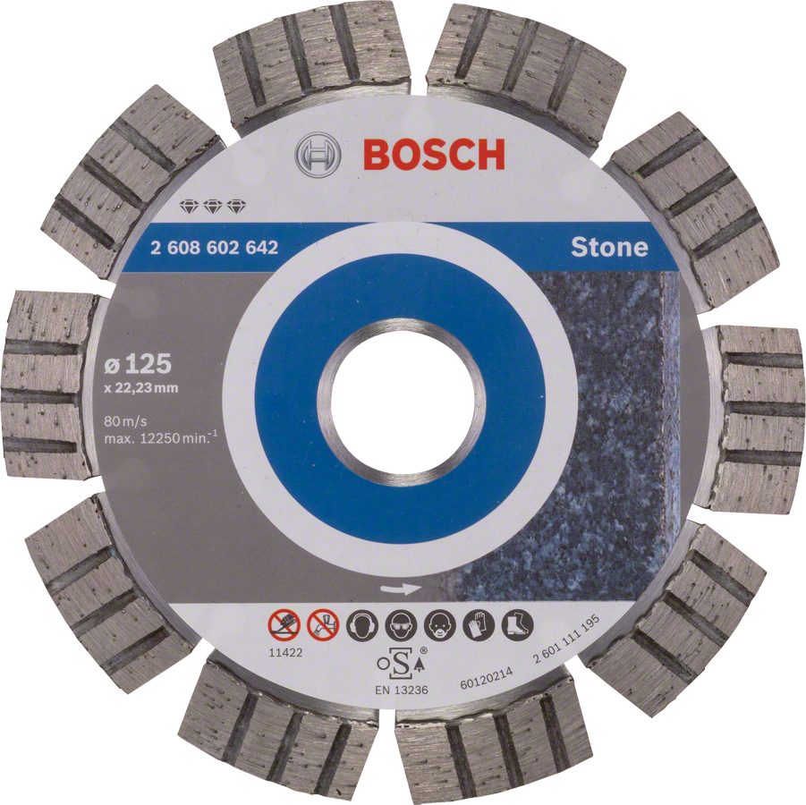 BOSCH 125x22,23mm DIA kotouč na rychlé řezání kamene Best for Stone (2,2 mm)