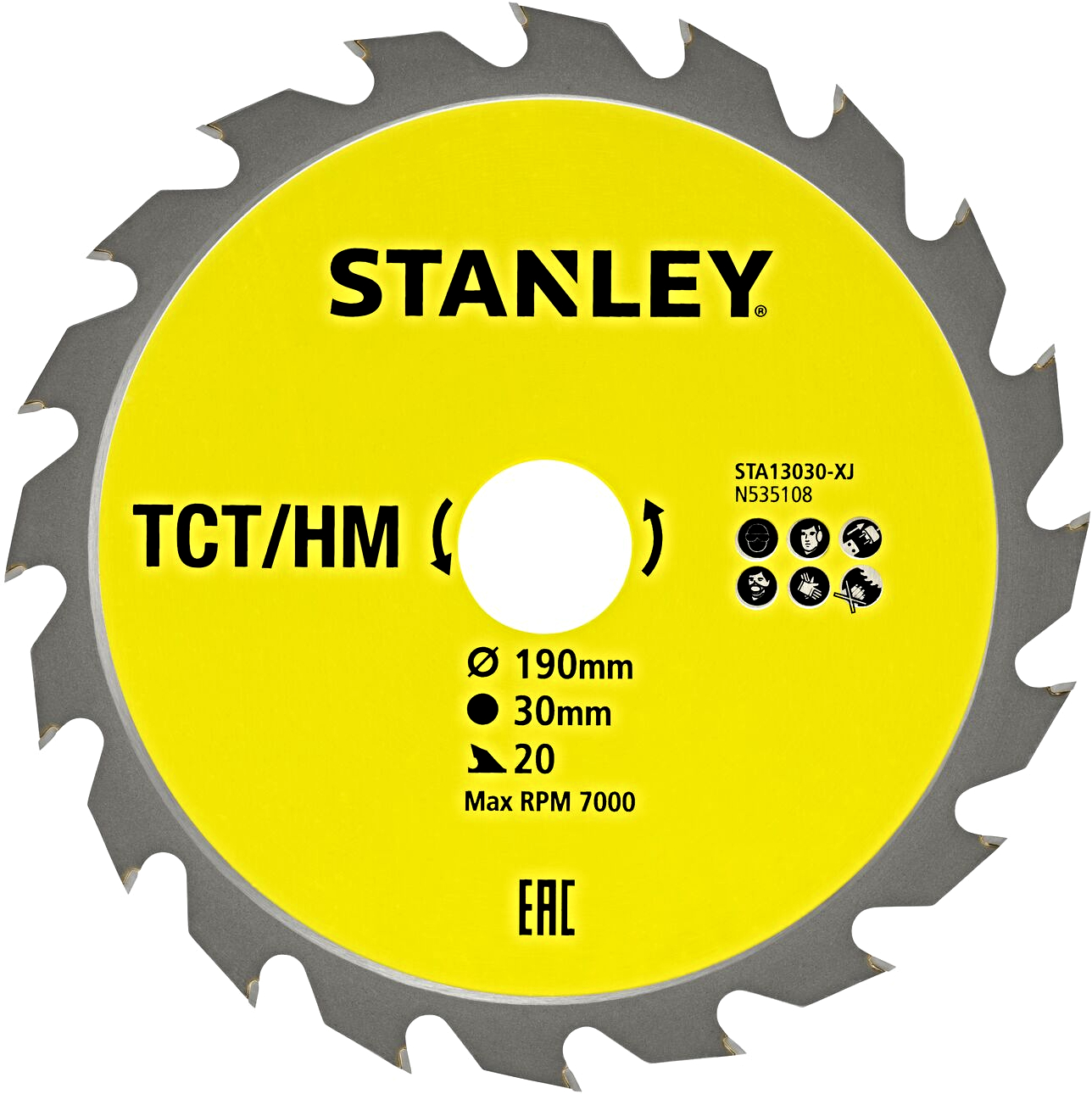 Levně STANLEY pilový kotouč TCT/HM 190x20mm (20Z)