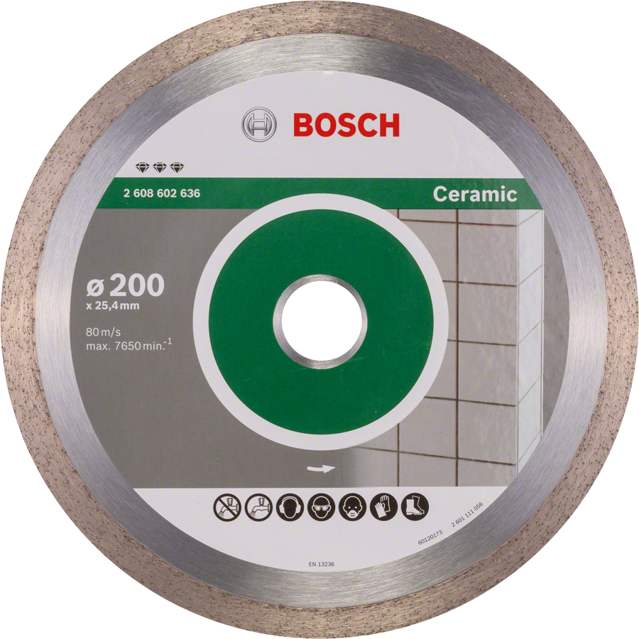 Levně BOSCH 200x25,4mm DIA kotouč na čisté řezy na obklady Best for Ceramic (2.2 mm)