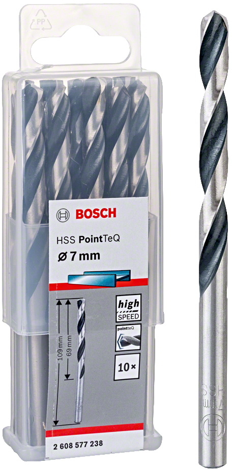 BOSCH HSS PointTeQ spirálový vrták 7mm (10 ks)