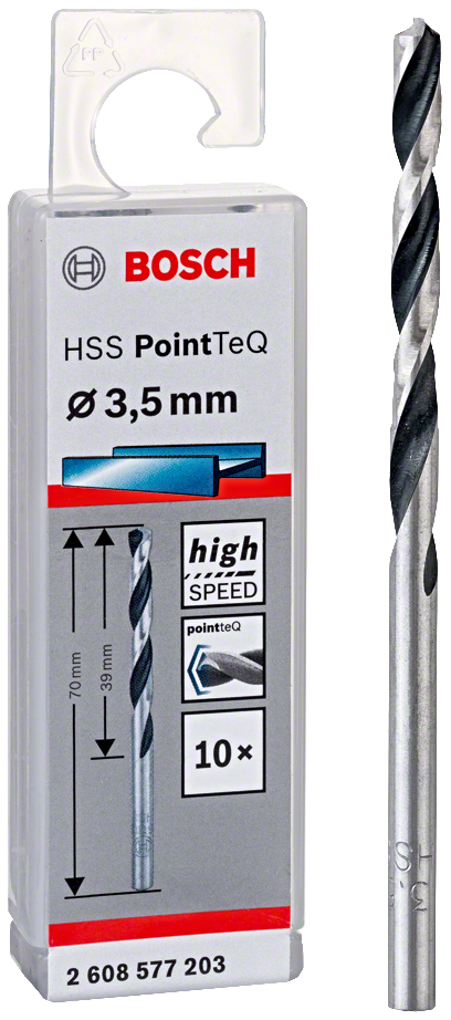 Levně BOSCH HSS PointTeQ spirálový vrták 3.5mm (10 ks)