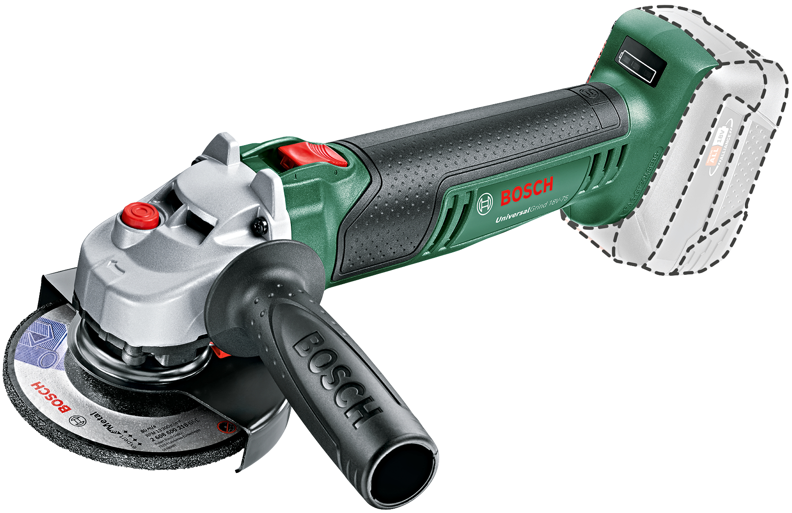 BOSCH UniversalGrind 18V-75 (verze bez aku) 18V aku úhlová bruska 115mm Power for ALL