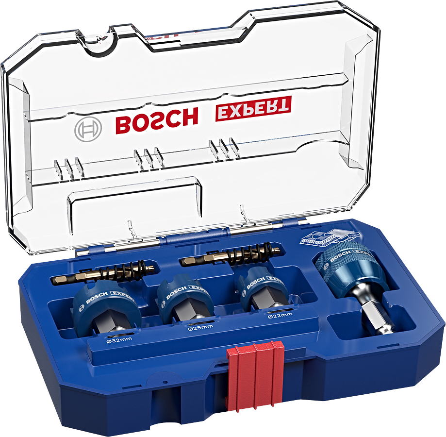 Levně BOSCH Expert sada karbidových děrovek na plechy a nerez Sheet Metal 22/25/32 × 5 mm