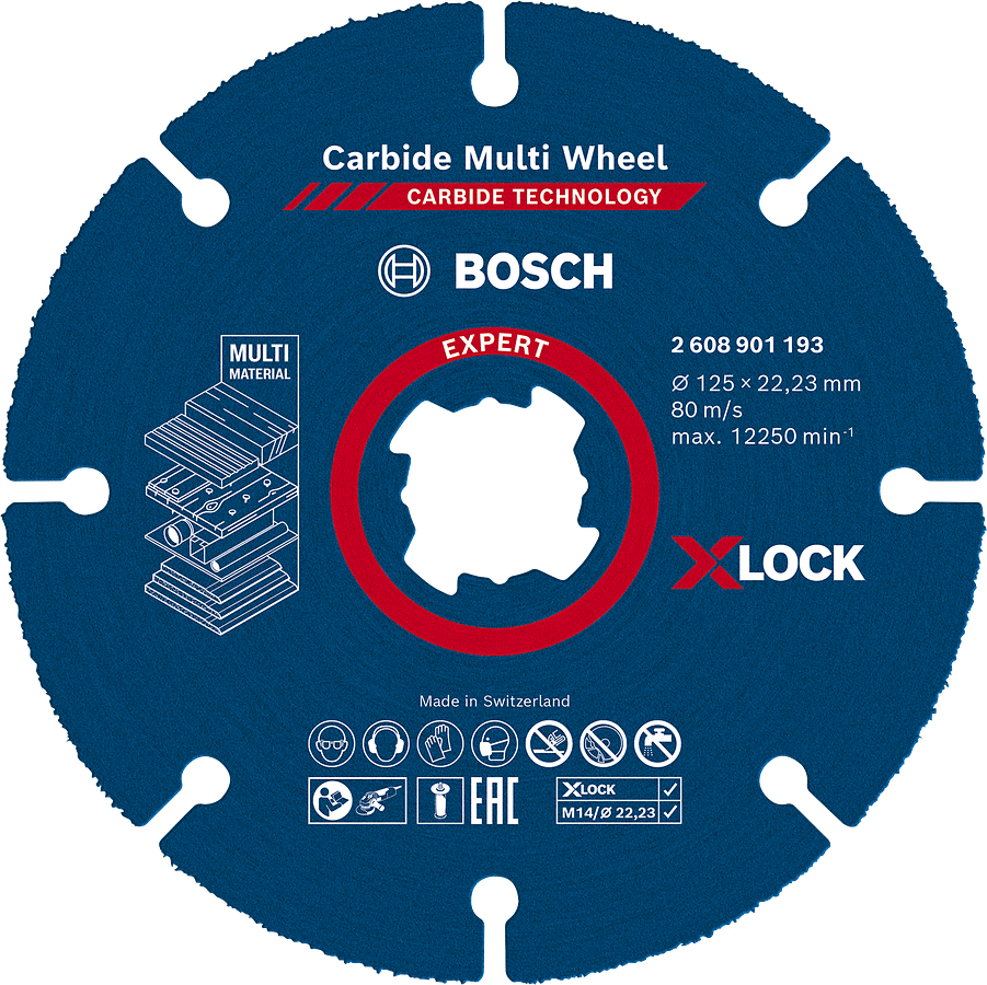 BOSCH Expert 125mm víceúčelový řezný kotouč Carbide Multi Wheel X-LOCK/M14