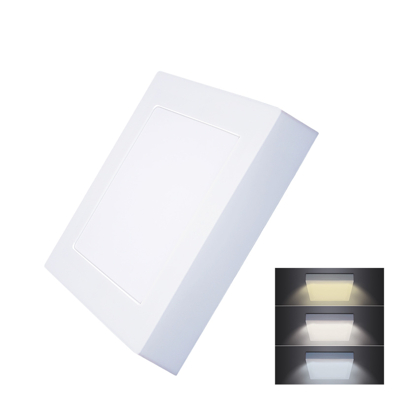 SOLIGHT WD171 LED mini panel CCT, přisazený, 12W, 900lm, 3000K, 4000K, 6000K, čtvercový