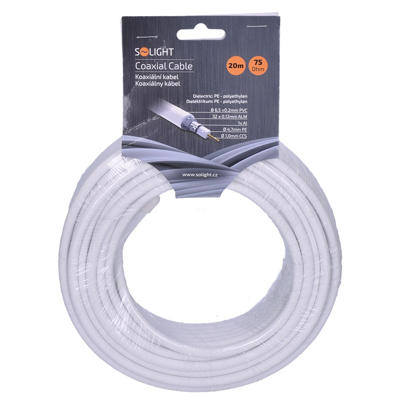 Levně SOLIGHT GN14 koaxiální kabel CC120, sáček, 20m