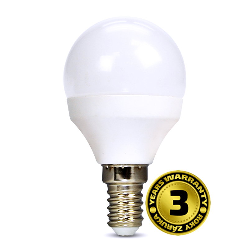 Levně SOLIGHT WZ417-1 LED žárovka, miniglobe, 6W, E14, 4000K, 510lm, bílé provedení