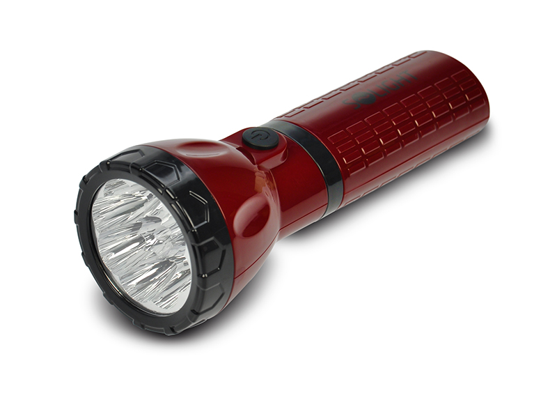 Levně SOLIGHT WN10 nabíjecí LED svítilna, plug-in, Pb 800mAh, 9x LED, červenočerná