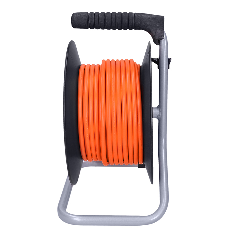 SOLIGHT PB09 prodlužovací přívod na bubnu, 4 zásuvky, 20m, oranžový kabel, 3x 1,5mm2 Obrázek