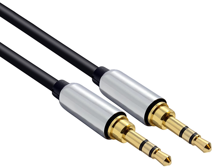 Levně SOLIGHT SSA1102 JACK audio kabel, JACK 3,5mm konektor - JACK 3,5mm konektor, stereo, blistr, 2m