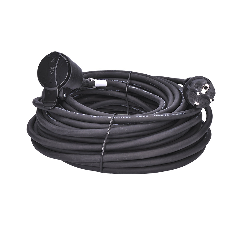Levně SOLIGHT PS32 prodlužovací kabel - spojka, 1 zásuvka, 20m, 3 x 1,5mm2, gumová, černá