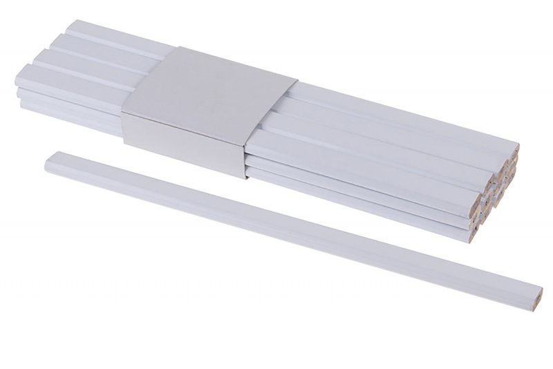 Levně FESTA Tužka tesařská bez potisku 250mm (bílý lak) - vhodná pro reklamní účely