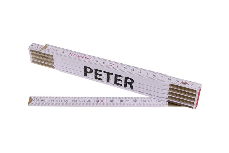 FESTA Metr skládací 2m PETER (PROFI, bílý, dřevo)
