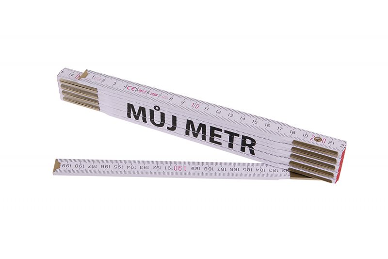 Levně FESTA Metr skládací 2m MŮJ METR (PROFI, bílý, dřevo)