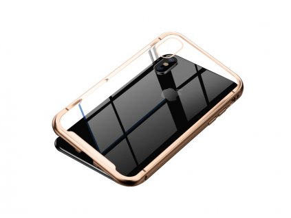 Baseus Magnetite Hardware Case for iPhone XS Max Transparent-Gold