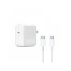 COTECi USB-C Power Adapter with 2M C-C Cable (61W Max) White