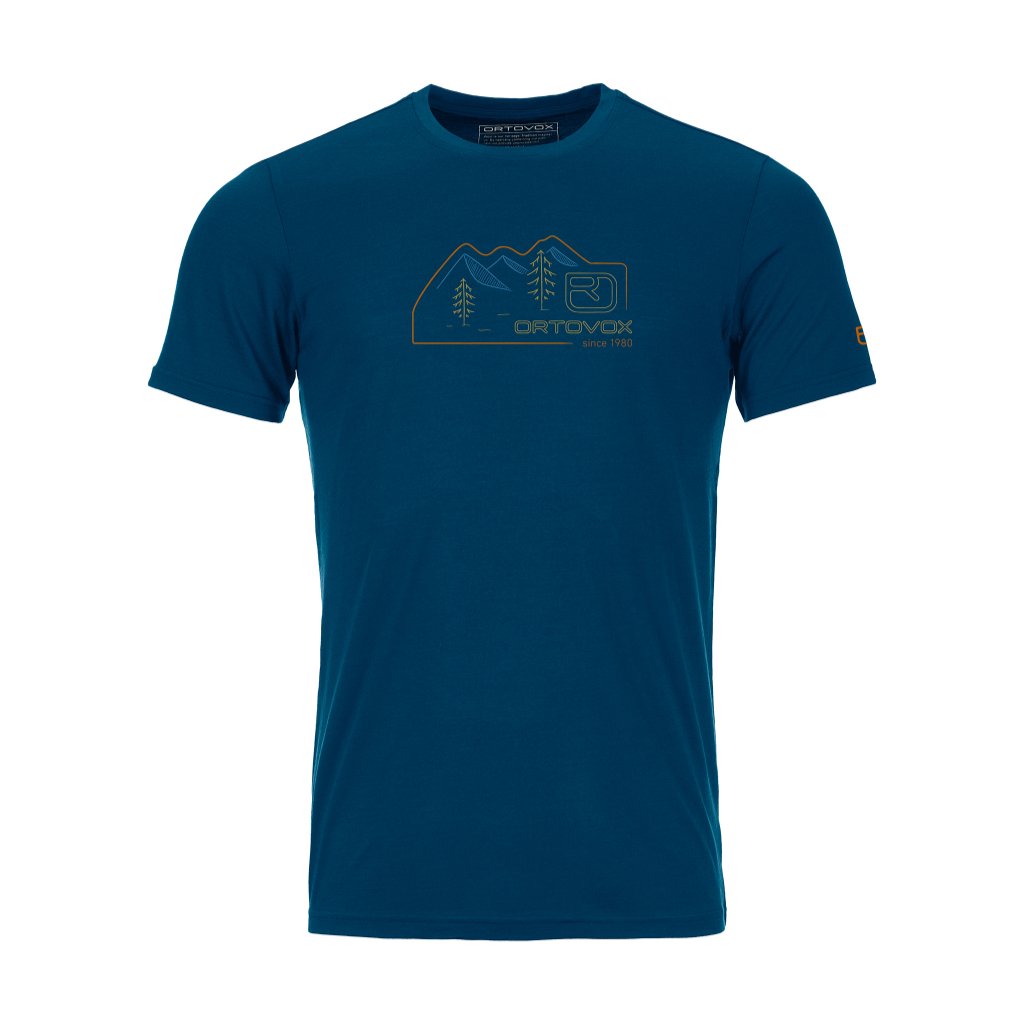 140 Cool Vintage Badge T-shirt Men's | Petrol Blue, Ortovox