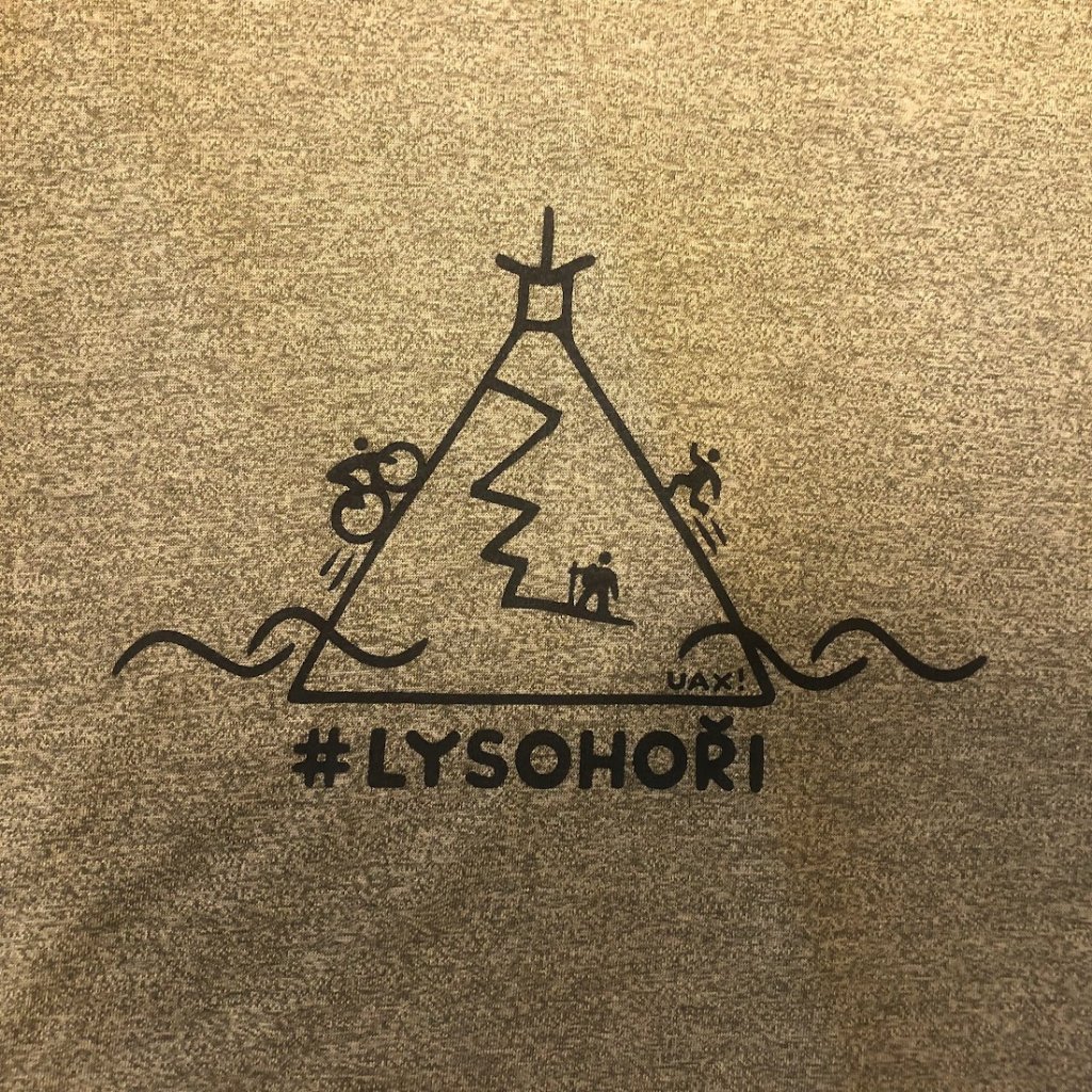 Lysohoři triko žluté - trojúhelník, pánské
