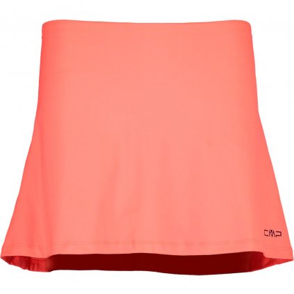 Fluo oranžová sukně  2v1 s šorktami, CMP