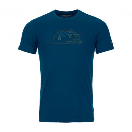 140 Cool Vintage Badge T-shirt Men's | Petrol Blue, Ortovox
