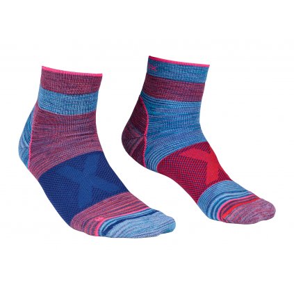 Alpinist quarter socks w/ hot coral, Ortovox