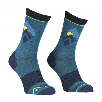 Alpine Light Compression Mid Socks Men's | Mountain Blue, Ortovox