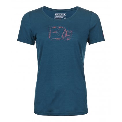 120 Cool Tec Leaf Logo T-shirt Women's | Petrol Blue, Ortovox