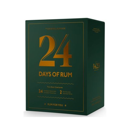 Rumový kalendář 24 Days of Rum 24x0,02l + 2 sklenice