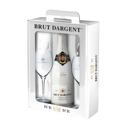 Brut Dargent Chardonnay Ice Demi Sec 0,75l (dárkové balení 2 sklenice)