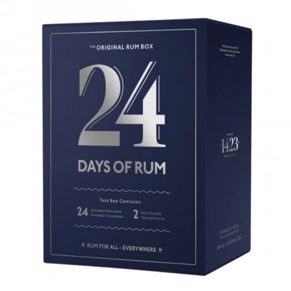 Adventní rumový kalendář 24 Days of Rum 2023 42,5% 24 x 0,02l (dárkové balení 2 sklenice)