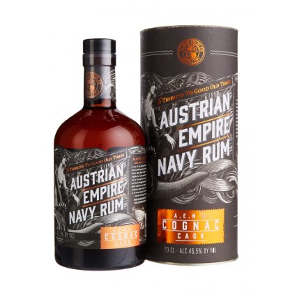 Austrian Empire Navy Rum Cognac Cask 46,5% 0,7l (dárková tuba)