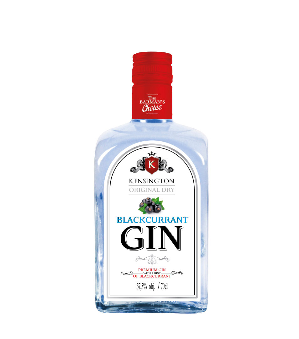 Kensington Original Dry Blackcurrant Gin 37,5% 0,7l (holá lahev)