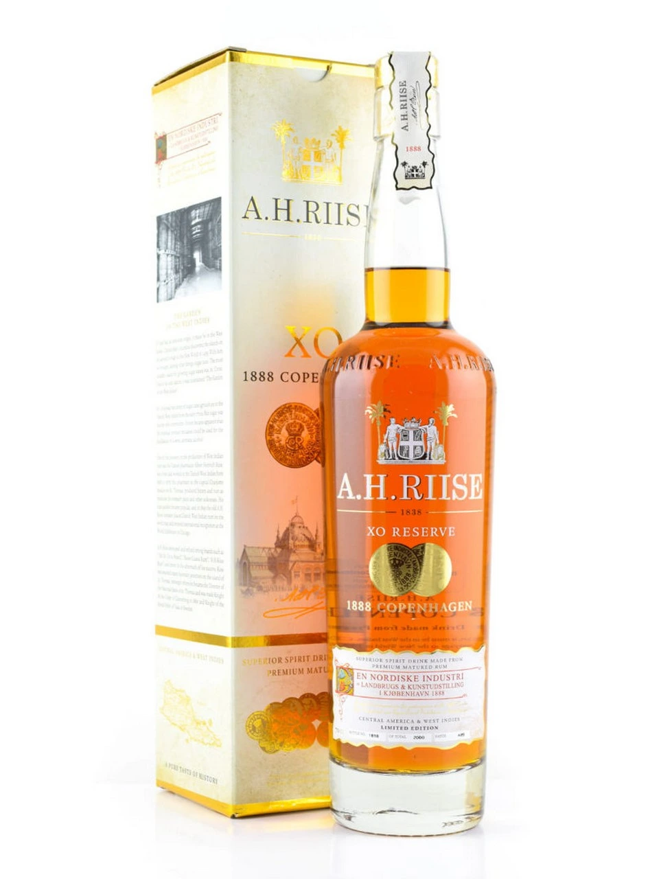 A. H. Riise 1888 Copenhagen XO Rum 40 % 0,7 l koupíte na Rumcajzl.cz